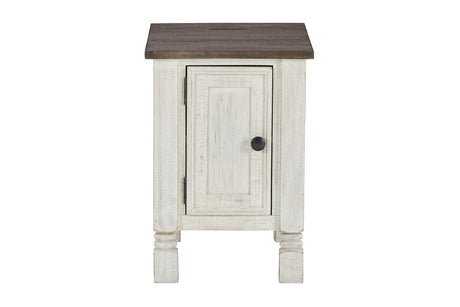 Havalance White/Gray Chairside End Table by Ashley at Eve Furniture