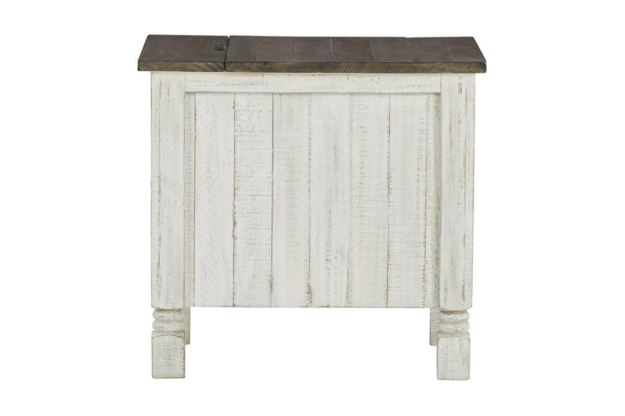 Havalance White/Gray Chairside End Table by Ashley at Eve Furniture