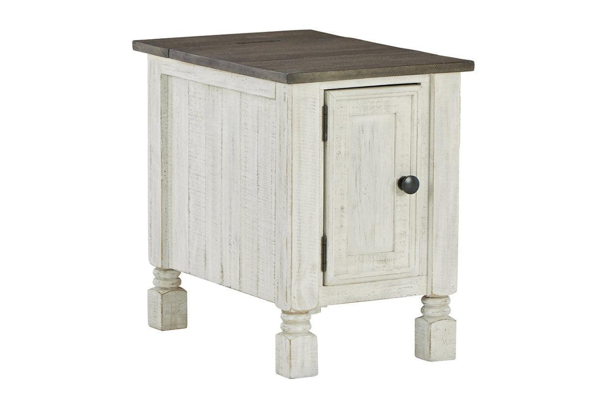 Havalance White/Gray Chairside End Table by Ashley at Eve Furniture