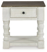 Havalance White/Gray Coffee Table with 2 End Tables by Ashley at Eve Furniture