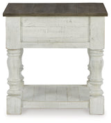 Havalance White/Gray Coffee Table with 2 End Tables by Ashley at Eve Furniture