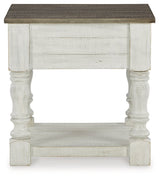 Havalance White/Gray Coffee Table with 2 End Tables by Ashley at Eve Furniture