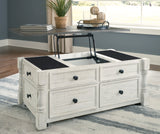 Havalance White/Gray Coffee Table with 2 End Tables by Ashley at Eve Furniture