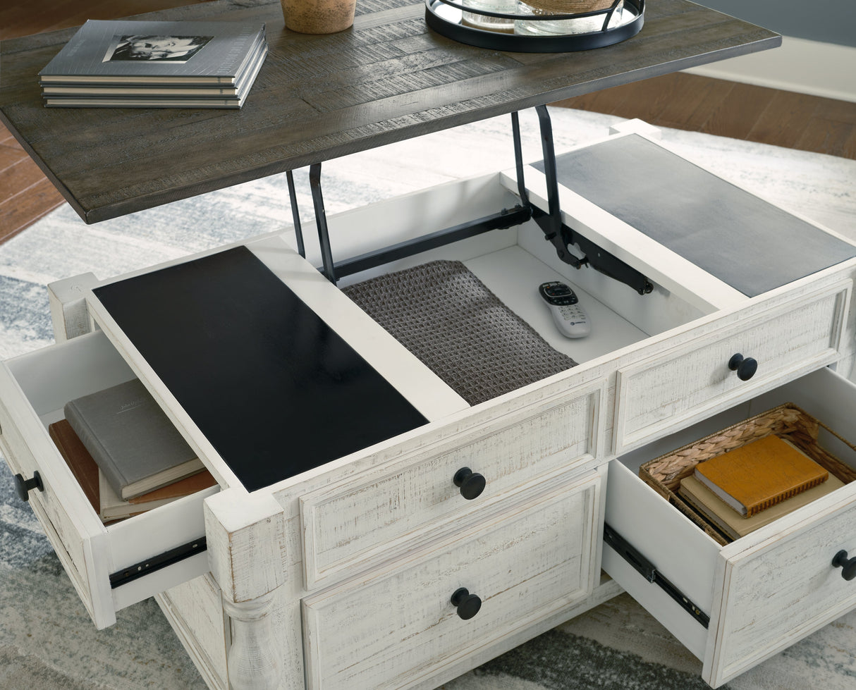 Havalance White/Gray Coffee Table with 2 End Tables by Ashley at Eve Furniture