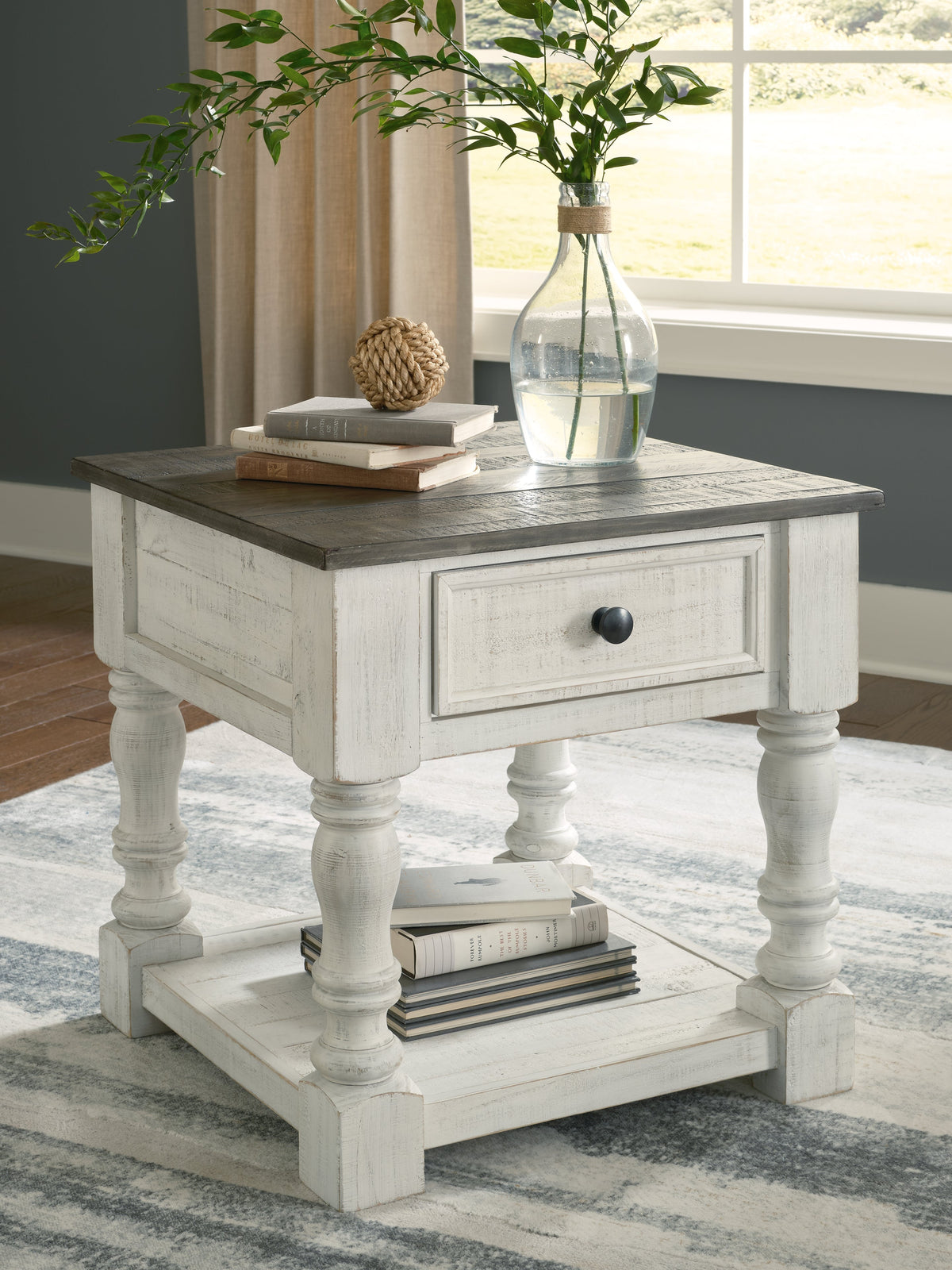 Havalance White/Gray Coffee Table with 2 End Tables by Ashley at Eve Furniture
