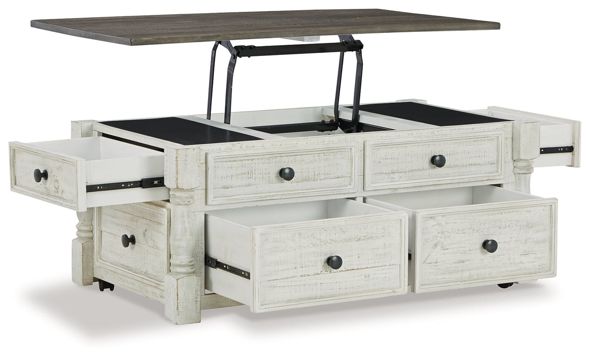 Havalance White/Gray Coffee Table with 2 End Tables by Ashley at Eve Furniture
