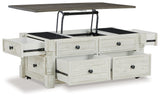 Havalance White/Gray Coffee Table with 2 End Tables by Ashley at Eve Furniture