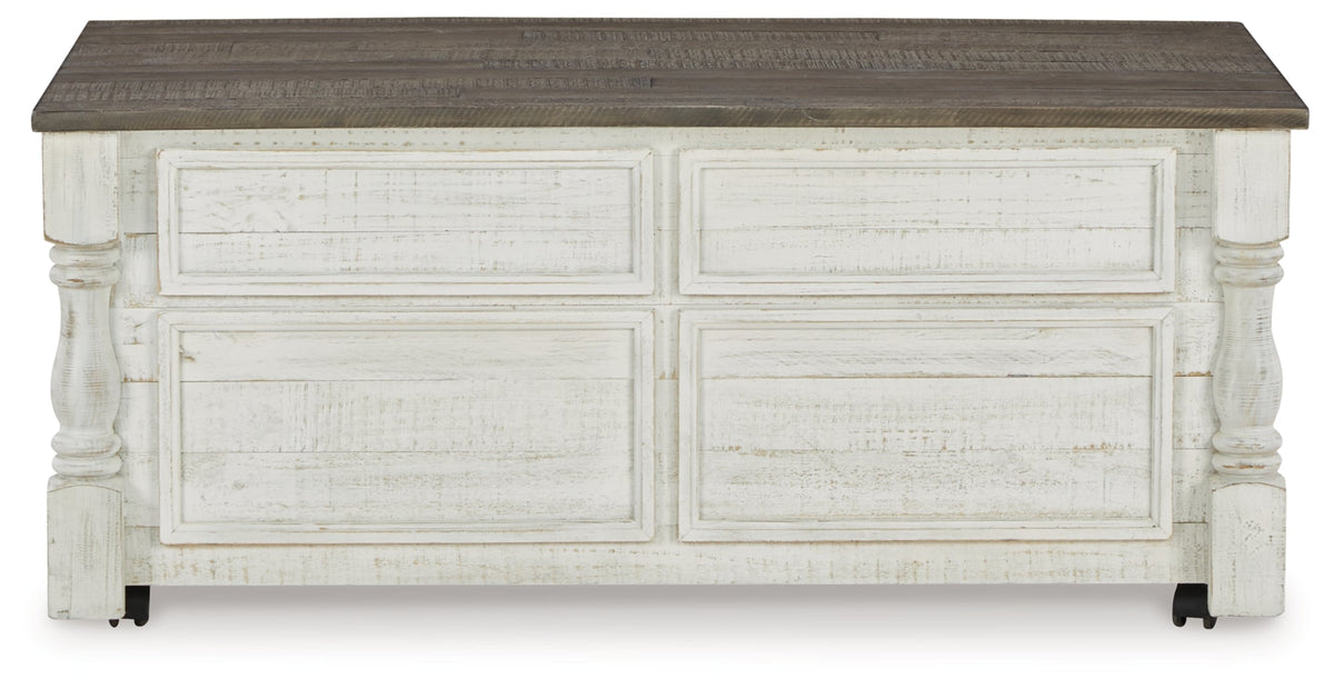 Havalance White/Gray Coffee Table with 2 End Tables by Ashley at Eve Furniture