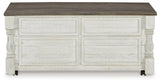 Havalance White/Gray Coffee Table with 2 End Tables by Ashley at Eve Furniture