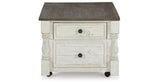 Havalance White/Gray Coffee Table with 2 End Tables by Ashley at Eve Furniture