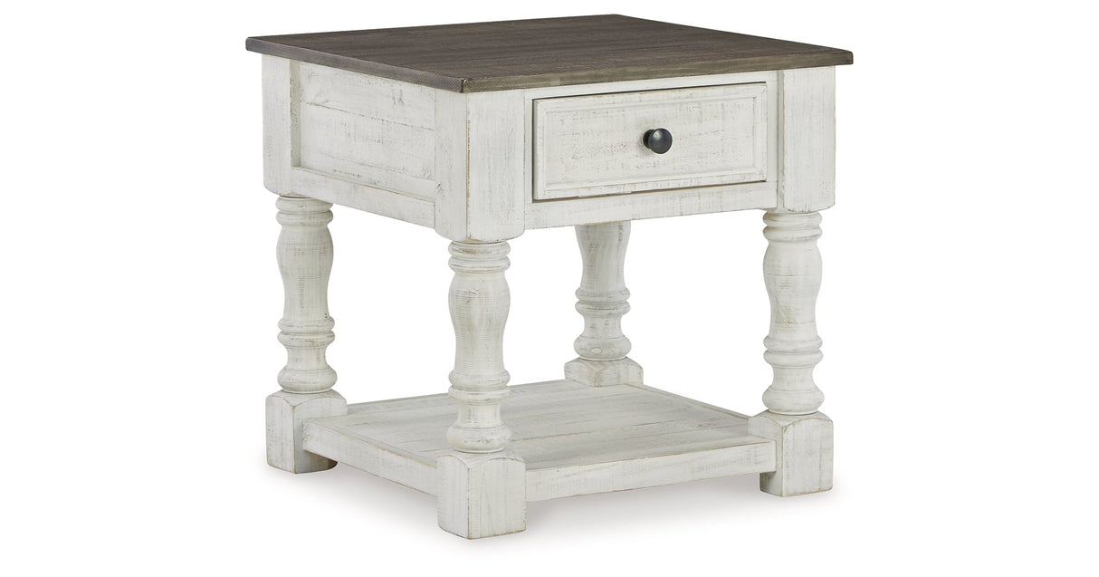 Havalance White/Gray Coffee Table with 2 End Tables by Ashley at Eve Furniture