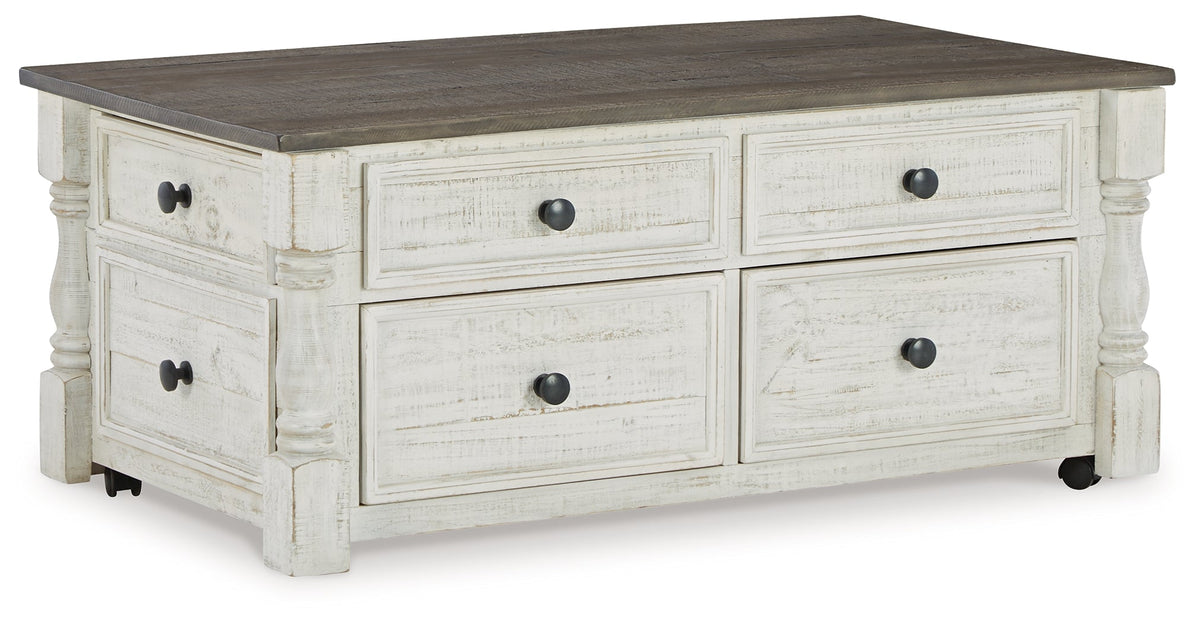 Havalance White/Gray Coffee Table with 2 End Tables by Ashley at Eve Furniture