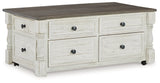 Havalance White/Gray Coffee Table with 2 End Tables by Ashley at Eve Furniture