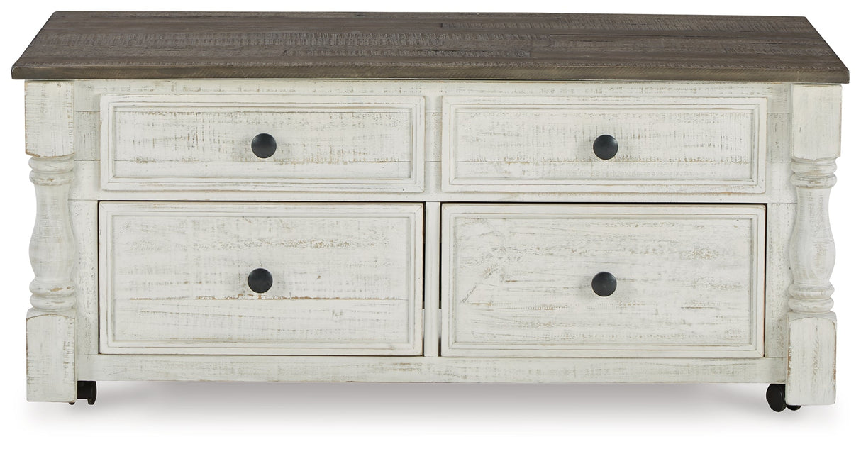 Havalance White/Gray Coffee Table with 2 End Tables by Ashley at Eve Furniture