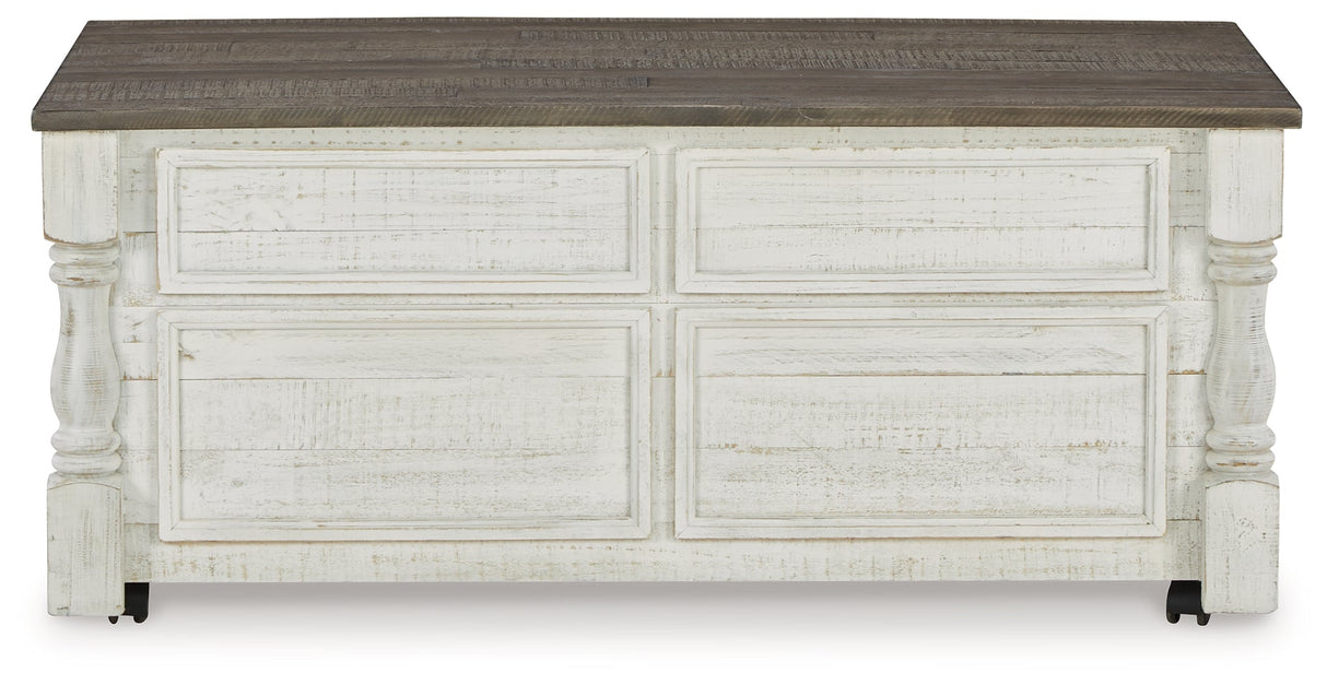 Havalance White/Gray Coffee Table with 2 End Tables by Ashley at Eve Furniture