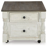 Havalance White/Gray Coffee Table with 2 End Tables by Ashley at Eve Furniture