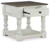 Havalance White/Gray Coffee Table with 2 End Tables by Ashley at Eve Furniture