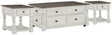 Havalance White/Gray Coffee Table with 2 End Tables by Ashley at Eve Furniture