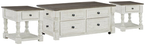 Havalance White/Gray Coffee Table with 2 End Tables by Ashley at Eve Furniture
