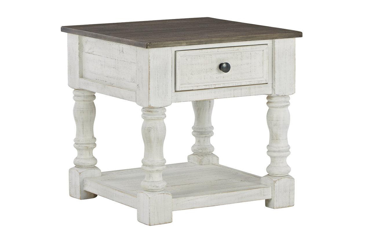 Havalance White/Gray End Table by Ashley at Eve Furniture