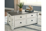 Havalance White/Gray Lift Top Coffee Table and 2 End Tables by Ashley at Eve Furniture