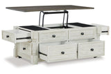 Havalance White/Gray Lift Top Coffee Table and 2 End Tables by Ashley at Eve Furniture