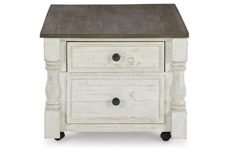 Havalance White/Gray Lift Top Coffee Table and 2 End Tables by Ashley at Eve Furniture