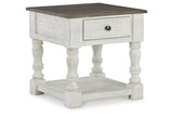 Havalance White/Gray Lift Top Coffee Table and 2 End Tables by Ashley at Eve Furniture