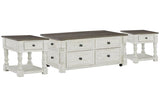 Havalance White/Gray Lift Top Coffee Table and 2 End Tables by Ashley at Eve Furniture