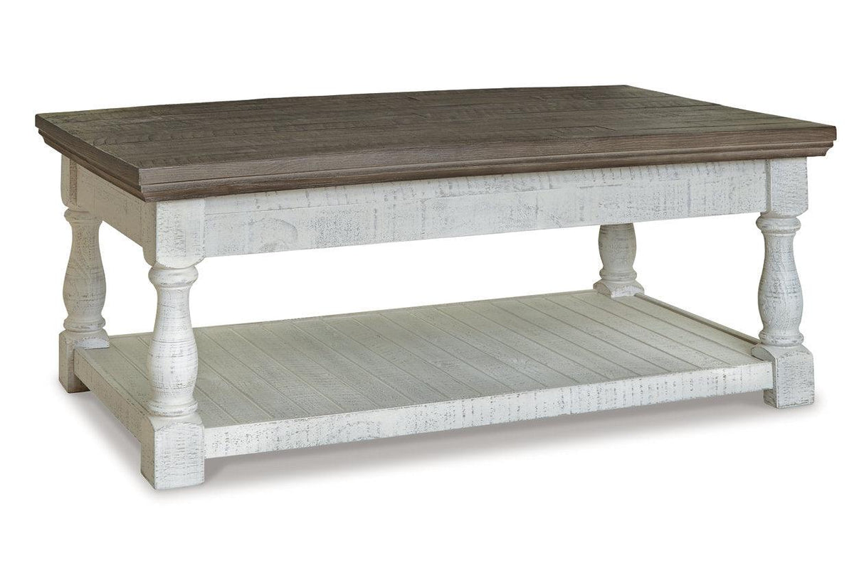 Havalance Gray/White Lift-Top Coffee Table and 2 Ends by Ashley at Eve Furniture