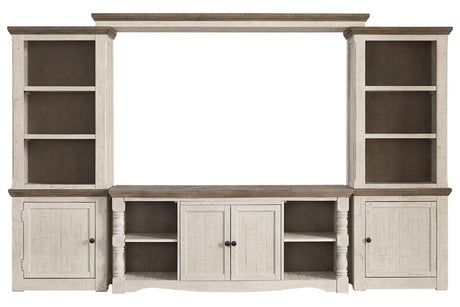 Havalance Two-tone 4-Piece Entertainment Center by Ashley at Eve Furniture