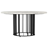 Haven Black 2-Piece Round Marble Coffee and End Table Set by Coaster at Eve Furniture