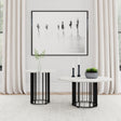 Haven Black 2-Piece Round Marble Coffee and End Table Set by Coaster at Eve Furniture
