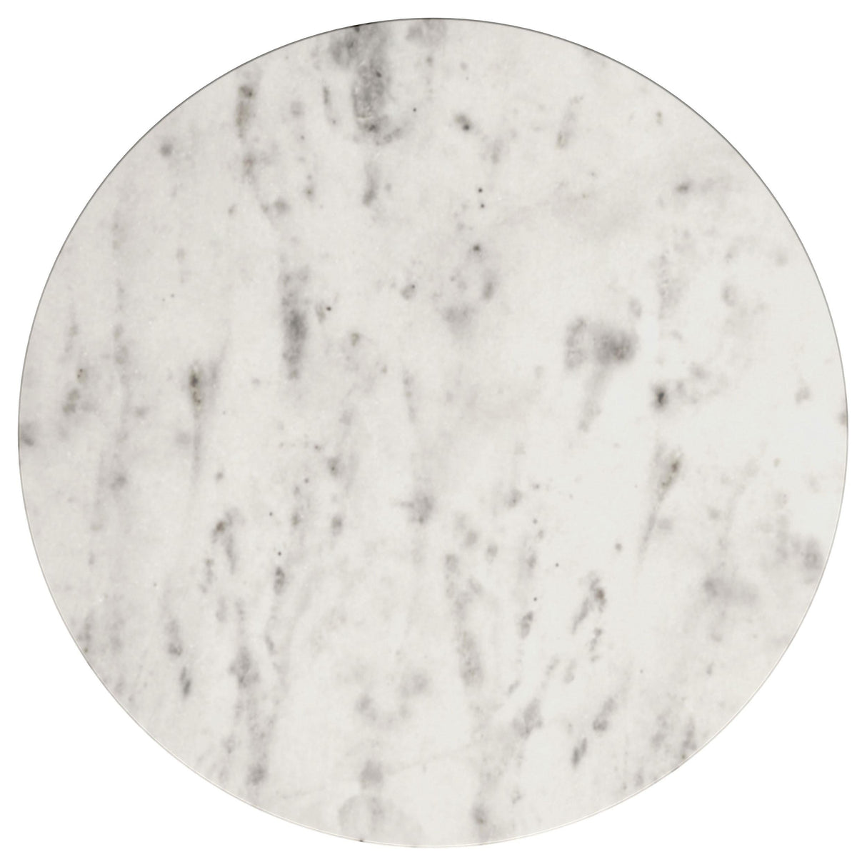 Haven Black and White Round Genuine Marble Top End Side Table by Coaster at Eve Furniture