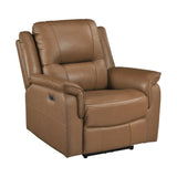 Haven Brown 3-Piece Power Reclining Set (Sofa & Loveseat & Chair) by Homelegance at Eve Furniture
