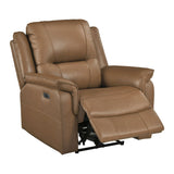 Haven Brown 3-Piece Power Reclining Set (Sofa & Loveseat & Chair) by Homelegance at Eve Furniture