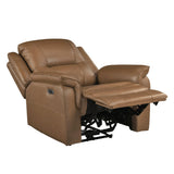 Haven Brown 3-Piece Power Reclining Set (Sofa & Loveseat & Chair) by Homelegance at Eve Furniture