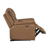 Haven Brown 3-Piece Power Reclining Set (Sofa & Loveseat & Chair) by Homelegance at Eve Furniture