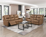 Haven Brown 3-Piece Power Reclining Set (Sofa & Loveseat & Chair) by Homelegance at Eve Furniture