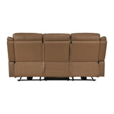Haven Brown 3-Piece Power Reclining Set (Sofa & Loveseat & Chair) by Homelegance at Eve Furniture