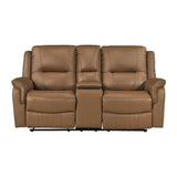 Haven Brown 3-Piece Power Reclining Set (Sofa & Loveseat & Chair) by Homelegance at Eve Furniture
