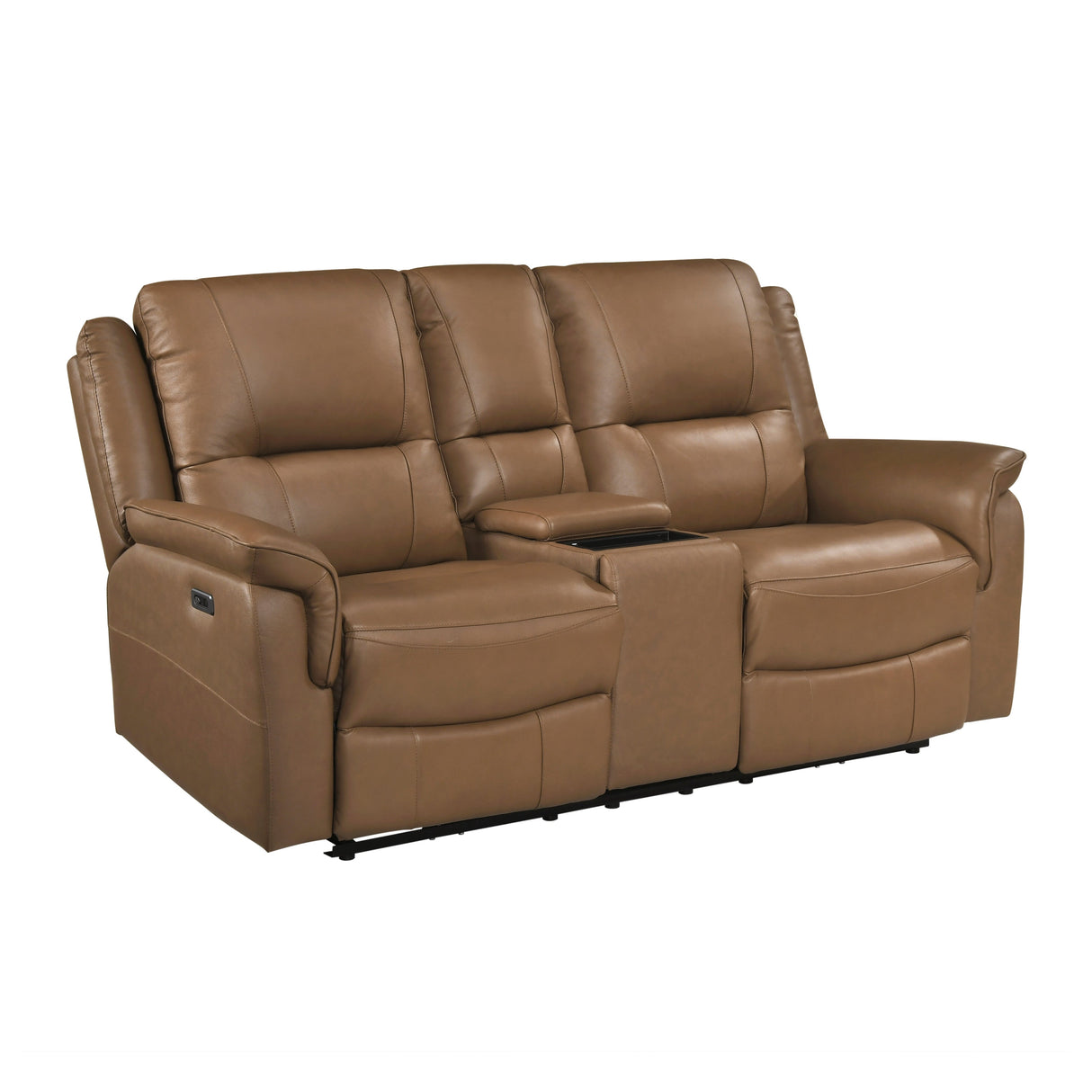 Haven Brown 3-Piece Power Reclining Set (Sofa & Loveseat & Chair) by Homelegance at Eve Furniture