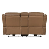 Haven Brown 3-Piece Power Reclining Set (Sofa & Loveseat & Chair) by Homelegance at Eve Furniture