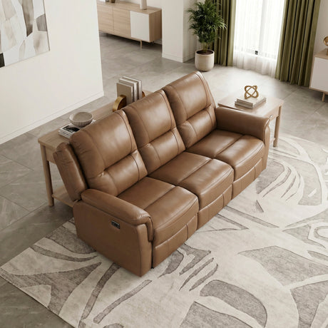 Haven Brown Power Double Reclining Sofa by Homelegance at Eve Furniture
