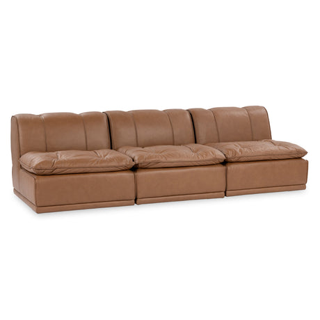 Haven Toffee Brown Leather Modular Sofa by Classic Home at Eve Furniture