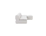 Haven Leather White 4 Piece Modular Sofa w/ Ottoman by Classic Home at Eve Furniture