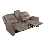 Haven Russet 3-Piece Power Reclining Set (Sofa & Loveseat & Chair) by Homelegance at Eve Furniture