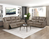 Haven Russet 3-Piece Power Reclining Set (Sofa & Loveseat & Chair) by Homelegance at Eve Furniture
