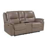 Haven Russet 3-Piece Power Reclining Set (Sofa & Loveseat & Chair) by Homelegance at Eve Furniture