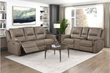 Haven Russet Power Double Reclining Sofa & Loveseat
